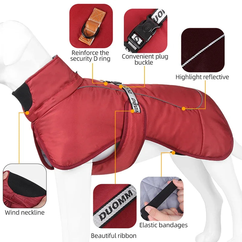 Winter Warm Windproof Dog Jacket by Snagg A Jacket