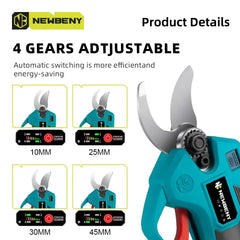 30mm 4-Gear Brushless Cordless Electric Pruning Shears