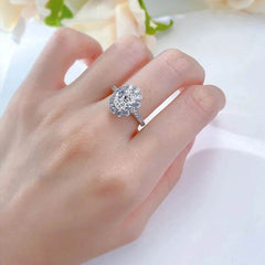 2ct Oval Teal Moissanite Ring - SnaggIt