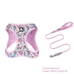 Floral Mesh Pet Harness & Leash Set by Snagg A Harness
