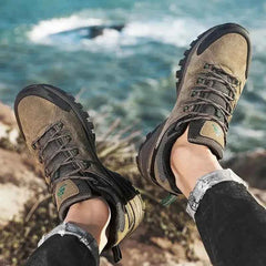 Men's Mid-Top Trekking Shoes – Breathable Trail & Climbing Shoes, Grey, Brown or Black