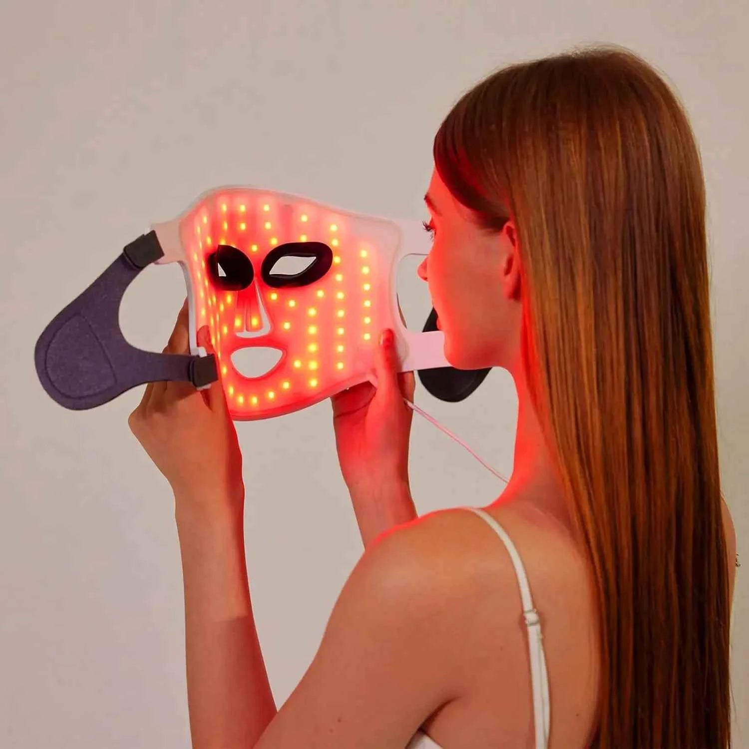 Portable Red Infrared Blue LED Light Therapy Face Mask