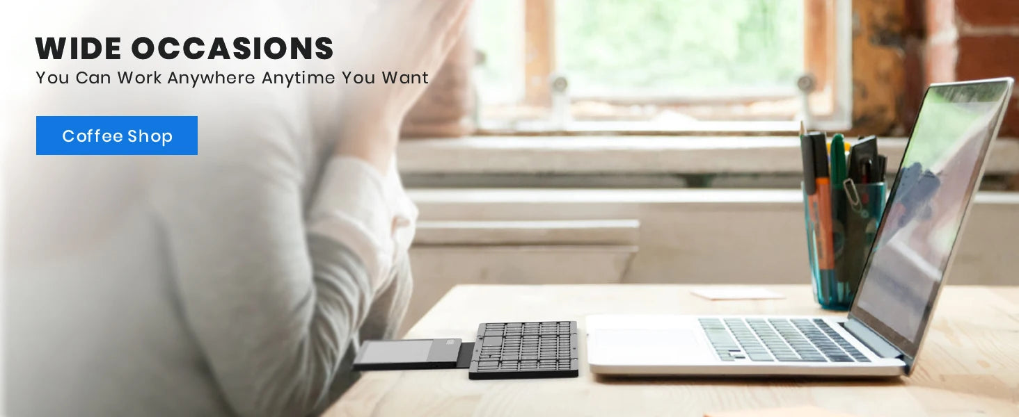 Foldable Portable Bluetooth Keyboard with Touchpad for Windows/iOS/Android by Snagg A Wireless Keyboard