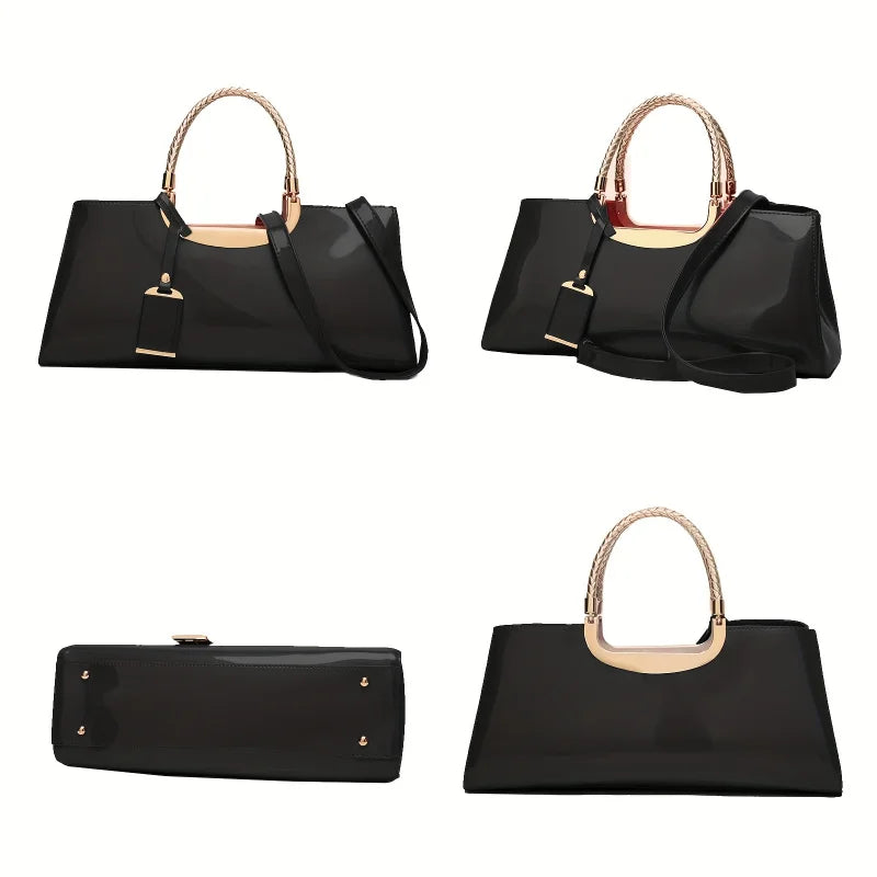 Elegant Ladies’ Glossy PU Leather Evening Purse