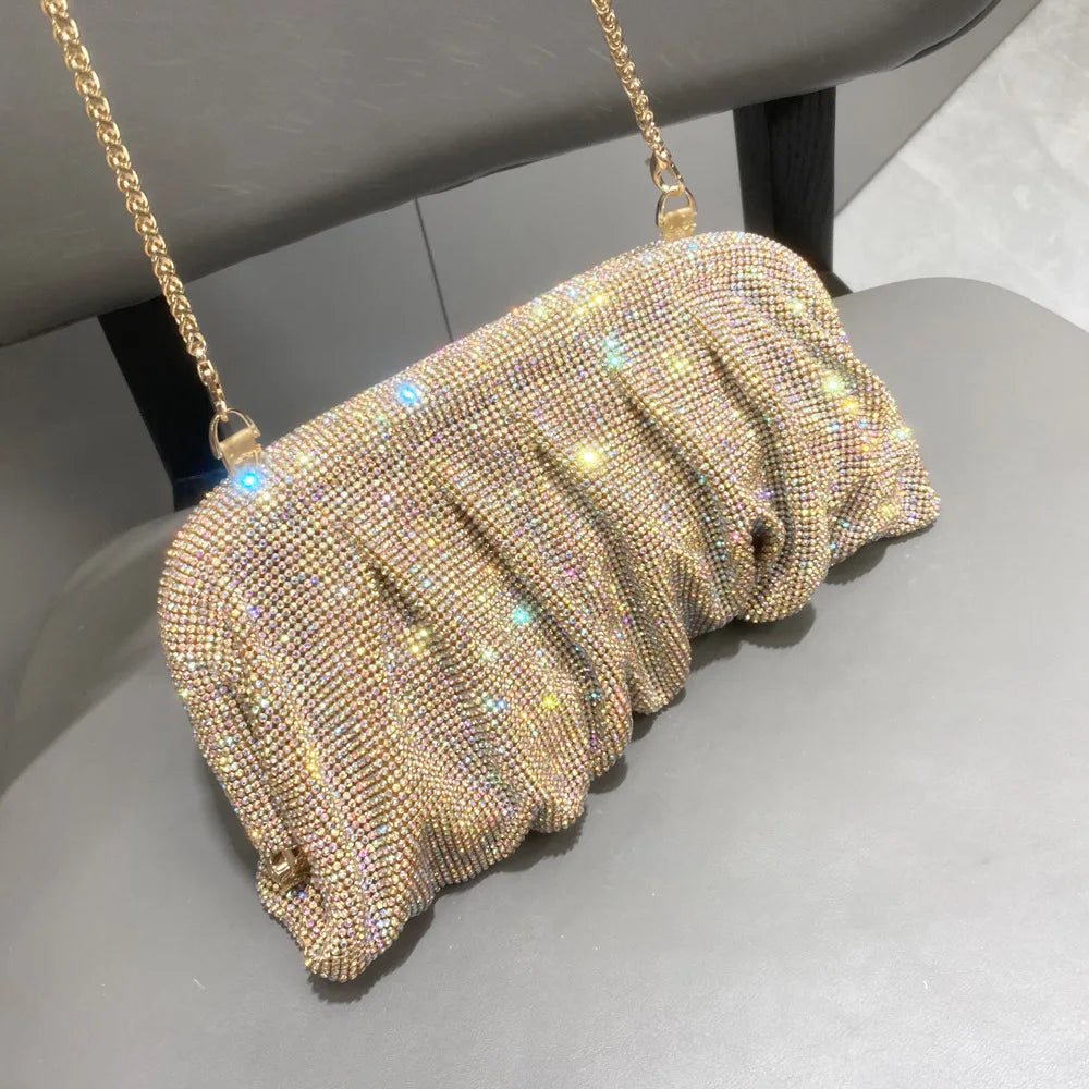 Elegant Rhinestone Crystal Evening Clutch by Snagg It Purses