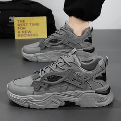 Men’s Mesh Thick-Soled Casual Sneakers by Snagg A Shoes