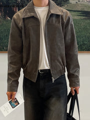 Vintage Distressed Brown PU Leather Jacket by Snagg A Jacket