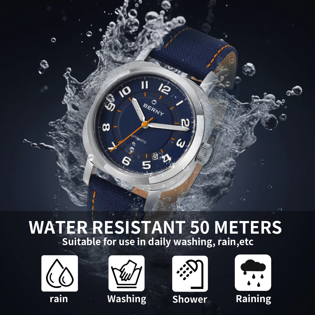 BERNY Mechanical Cushion Watch