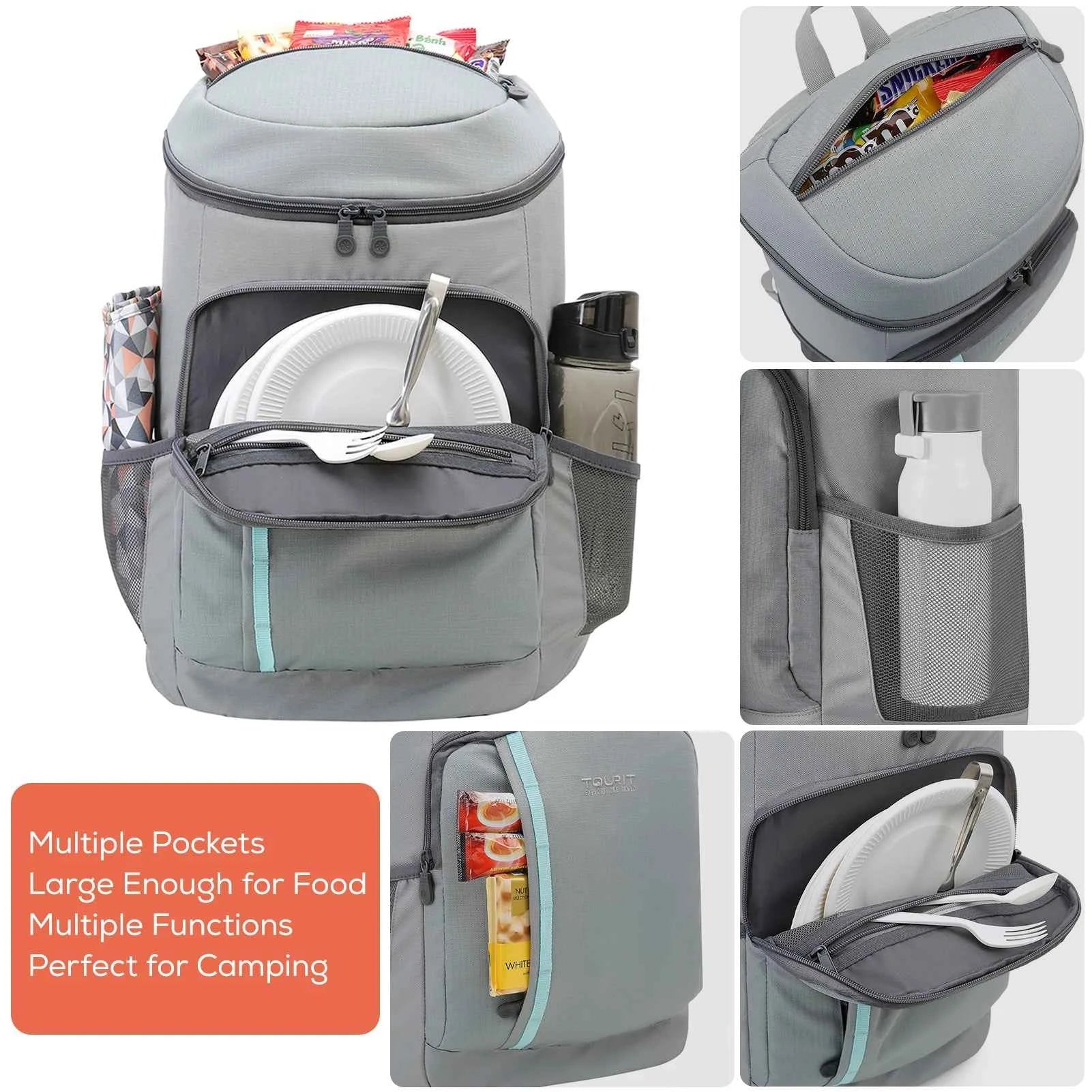 Thermal Insulated Cooler Backpack – Large Capacity Leakproof Picnic Bag with Bottle Opener for Outdoor & Meal Prep