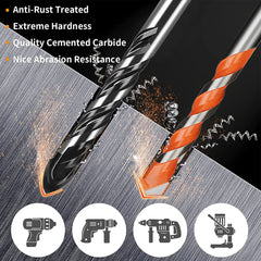 3-12mm Multifunctional Triangle Glass Drill Bit Set