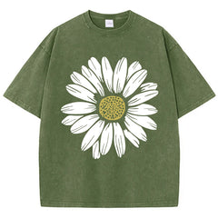 Sunflower Print Womans Streetwear T-Shirt