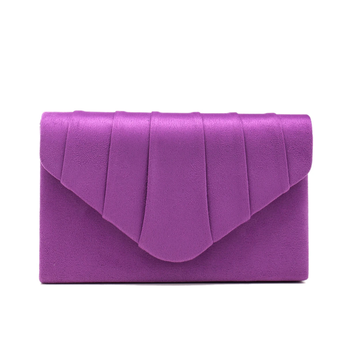 Silver Envelope Velvet Clutch