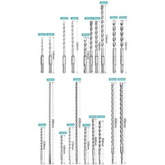 20pcs SDS Plus Electric Hammer Drill Bit Set