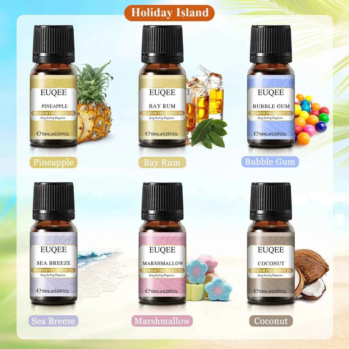 6 Piece Fragrance Oil Collection – Premium 10ml Aroma Diffusion Set for Home & Crafting