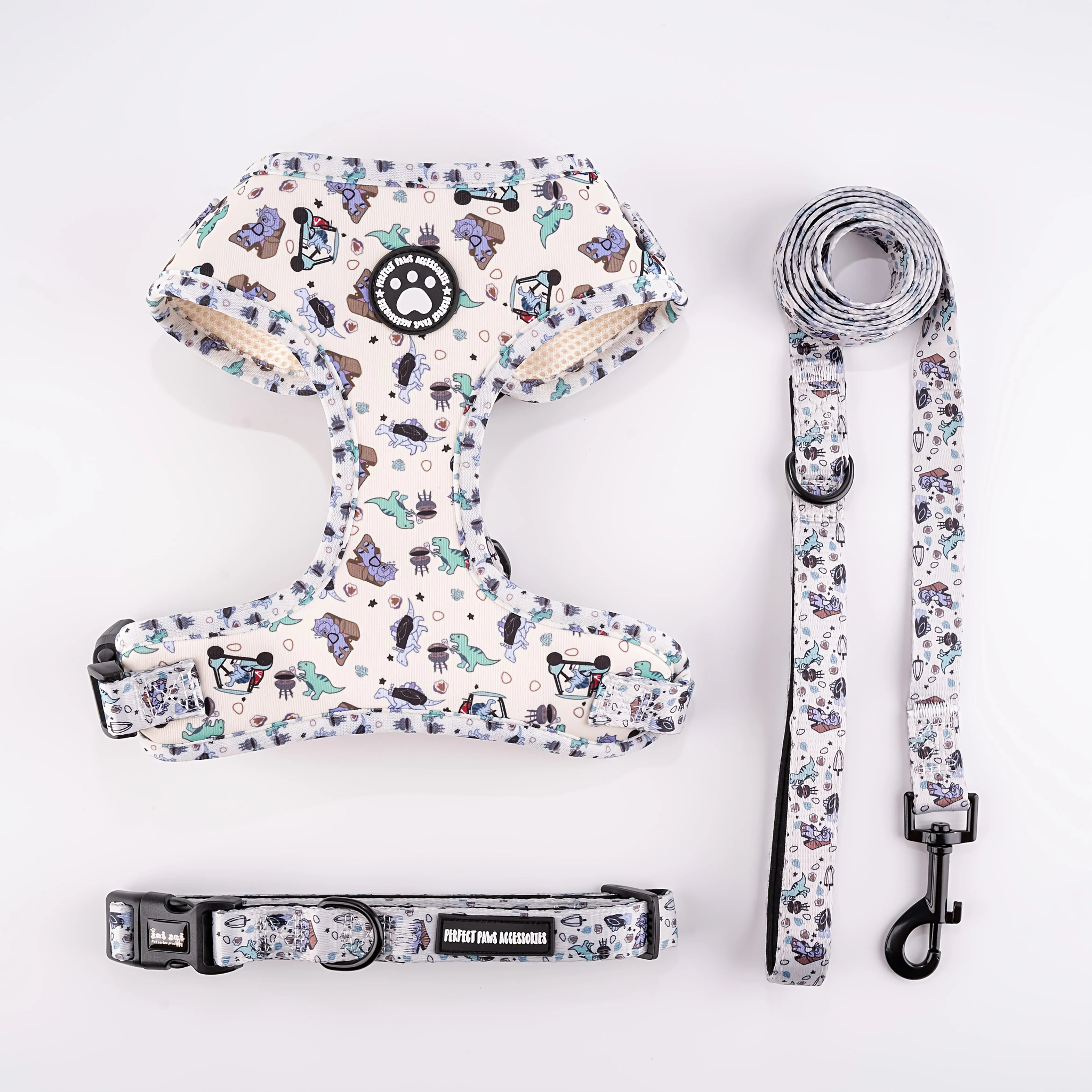 Knit Fabric Dog Harness & Leash Set – Breathable All-Season Chest Vest with Press Buckle for All Breeds