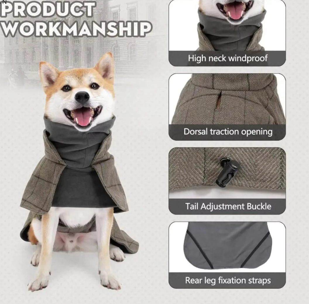 Warm Dog Coat – Classic Plaid Fleece Vest by Snagg A Jacket