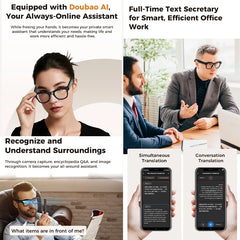 M02 Ultra AI Smart Glasses – 1080P HD Camera with 32GB Storage & Charging Case