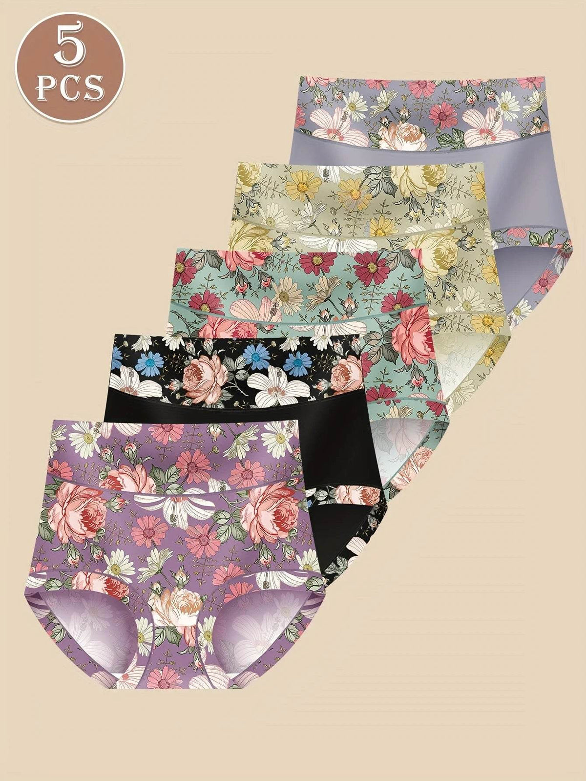 5-Pack Women’s High-Waist Printed Underwear - SnaggIt