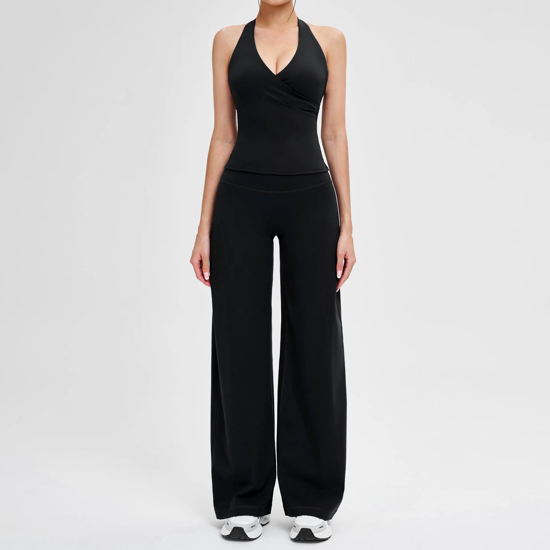 Women's 2-Piece Yoga Tracksuit | High Waist Leggings & Sports Bra Athletic Gym Fitness Workout Set