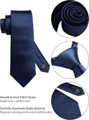 Men’s Silk Tie Gift Set — 8cm Necktie with Matching Handkerchief & Cufflinks (Formal Business Set) - Others In Fashion