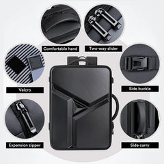 Men's 17" Laptop Hard Shell Backpack 50L Large Capacity Expandable Waterproof Travel Backpack USB Charging mochilas de hombre by SnaggIt