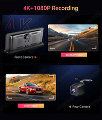 11.3" 4K Dash Cam – Rearview Camera DVR with CarPlay, Android Auto & GPS Navigation by Snagg A Car DVR