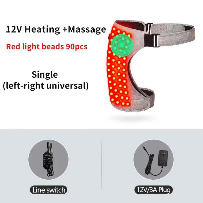 Hip Massager with Red Light Heat & Vibration Therapy – Muscle Recovery & Joint Relief Support