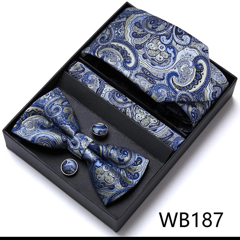 Men’s Luxury Tie & Bow Set - WB187 - Others In Fashion
