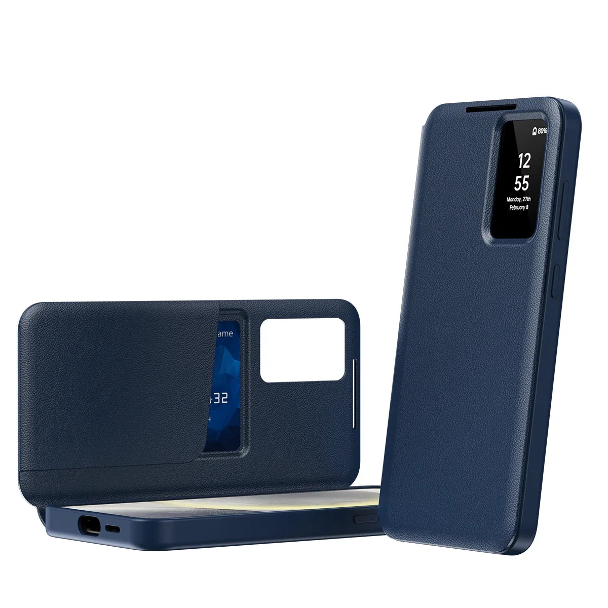 Leather Wallet Case with Window & Card Slot for Samsung Galaxy S25 Edge / A Series by Snagg A Phone Case