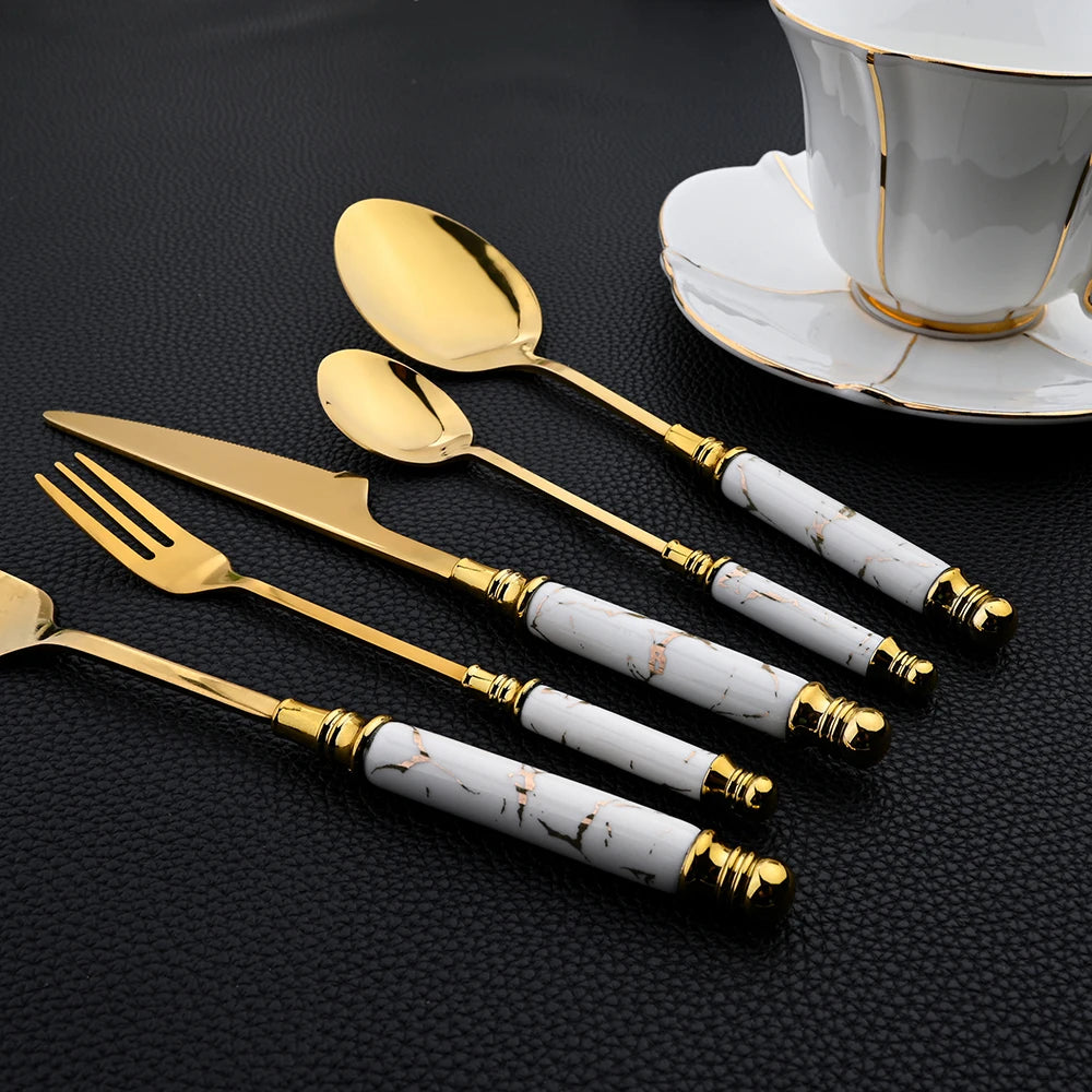 24Pcs Stainless Steel Cutlery Set by Snagg A Dinnerware