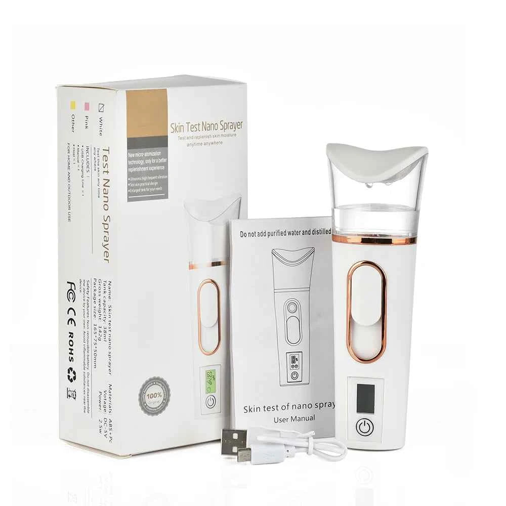 Handheld Nano Mist Sprayer – Portable Facial Hydration & Cooling Beauty Device