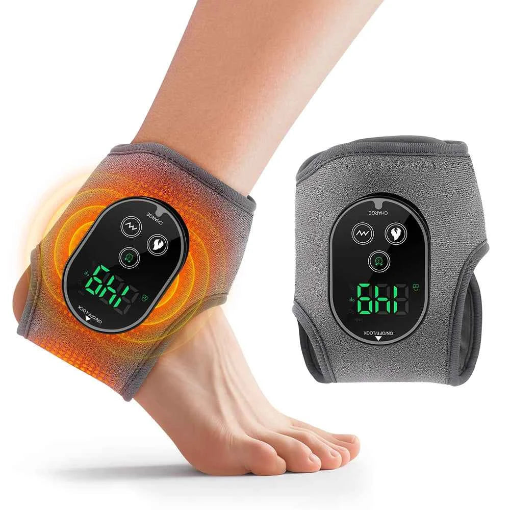 Electric Heating & Vibration Foot Massager – Adjustable Ankle & Joint Therapy Wrap