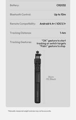 Auto Tracking Selfie Stick Tripod Gesture Control by Snagg A Tripod