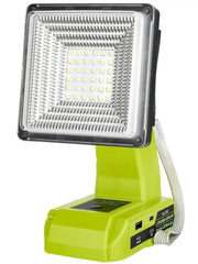 Cordless LED Work Light Compatible With Ryobi 18V Battery
