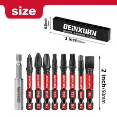 2" Stainless Steel Magnetic Screwdriver Bit Holders – Hex Shank, Quick-Change