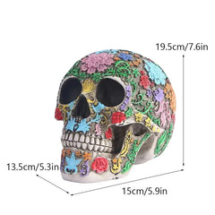 Floral Skull Resin Sculpture by Snagg A Sculpture