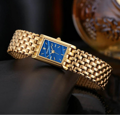 BERNY Women’s Rectangle Gold Quartz Watch - SnaggIt
