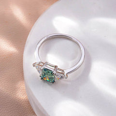 2ct Teal Moissanite Ring - SnaggIt