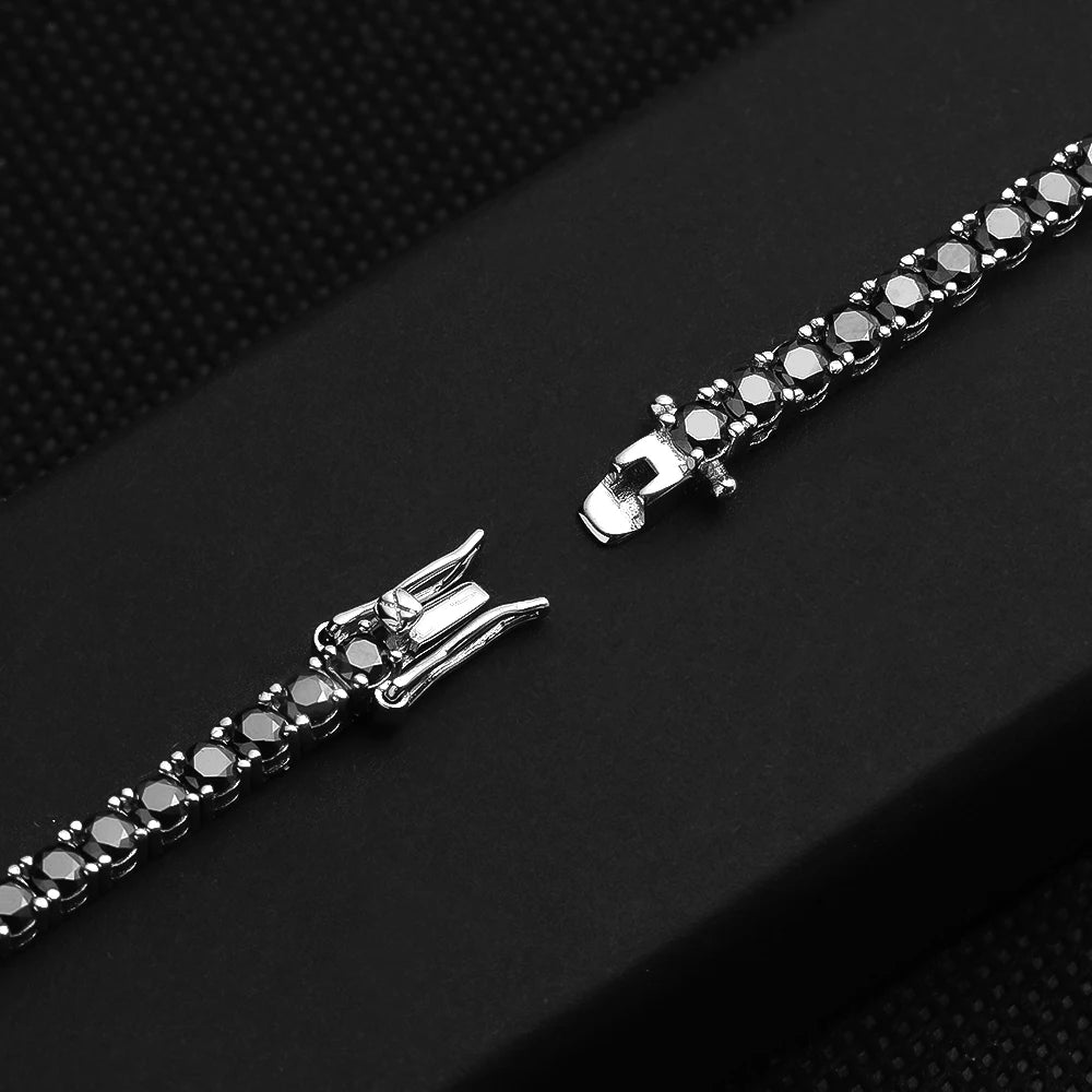 Black Moissanite Tennis Bracelet