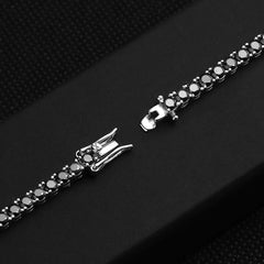 Black Moissanite Tennis Bracelet