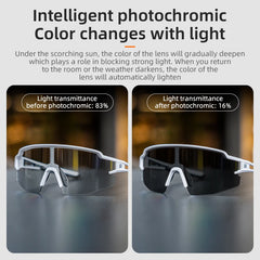 Cycling Glasses – Photochromic UV400 Half-Frame Performance Eyewear