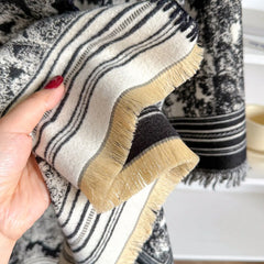 Luxury Double Sided Animal Print Poncho For Women - Others In Fashion