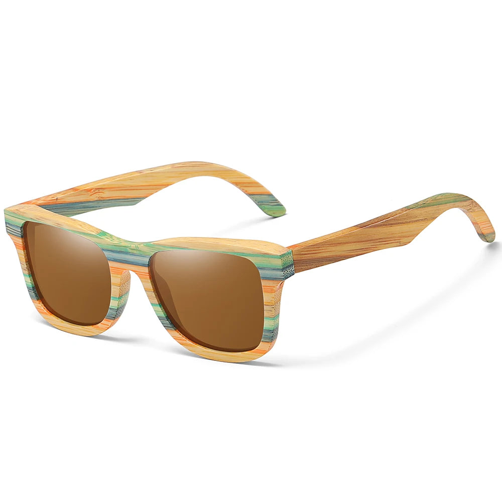 Natural Bamboo & Wooden Pilot Sunglasses