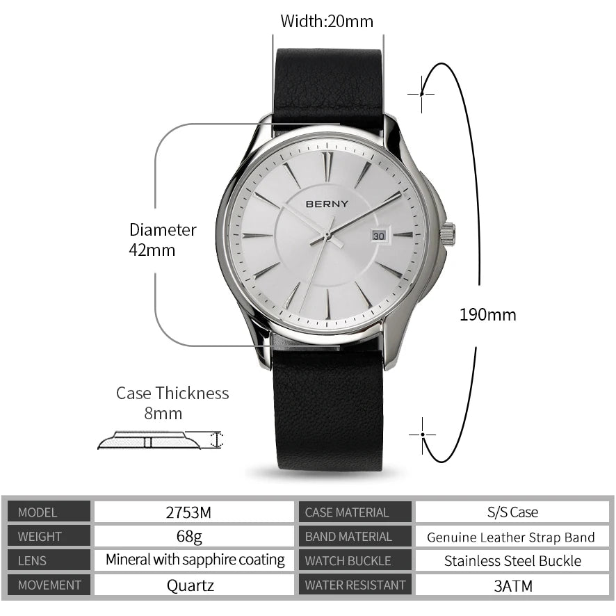 BERNY Men’s Quartz Watch