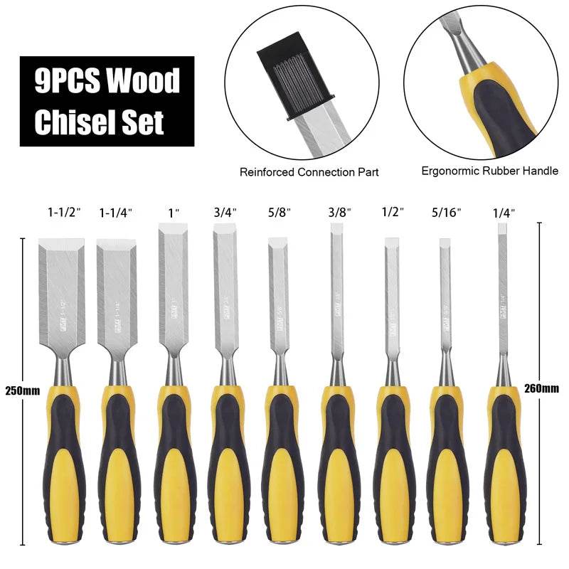 9-Piece Wood Chisel Set - SnaggIt