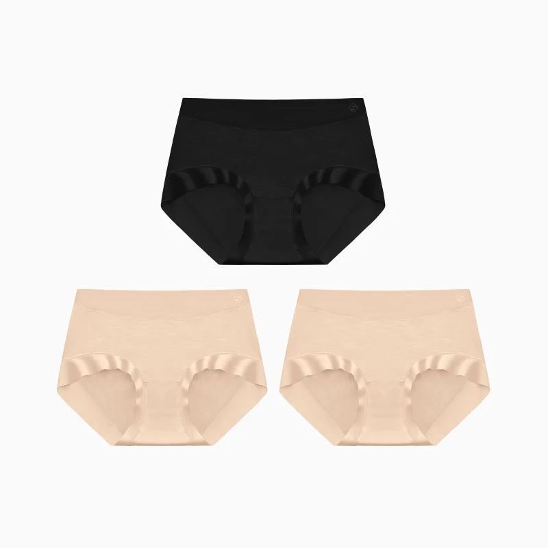 Seamless Antibacterial Briefs | 3-Pack Breathable Stretch Comfortable Women's Panties