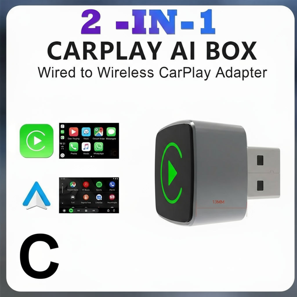 2 in 1 Wireless CarPlay & Android Auto Adapter by Snagg A Car Adapter