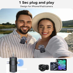 3 in 1 Wireless Lavalier Microphone – Clip-On Mic with Noise Reduction by Snagg A Microphone