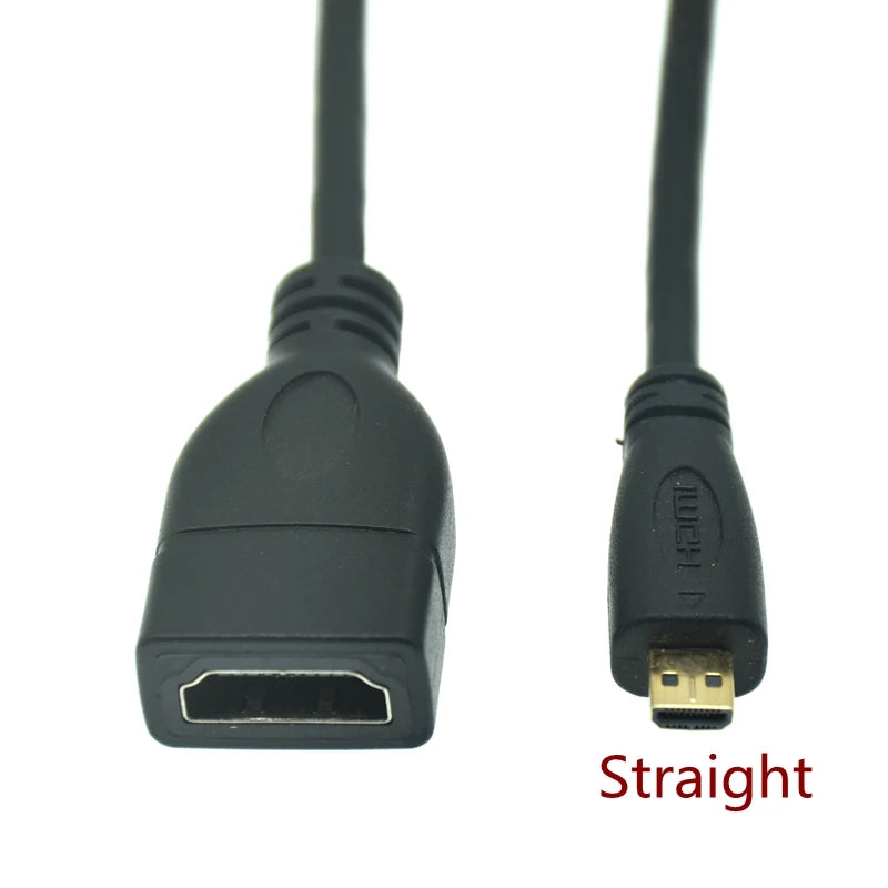 90-Degree Micro HDMI to HDMI Cable – Up/Left/Right Angle for Sony A6400, GH4 & Digital Camera (50cm/150cm)