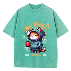 I Hate Mondays Print Womans Streetwear T-Shirt